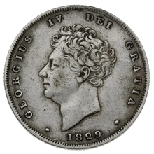 1829 Silver Shilling Coin George IV