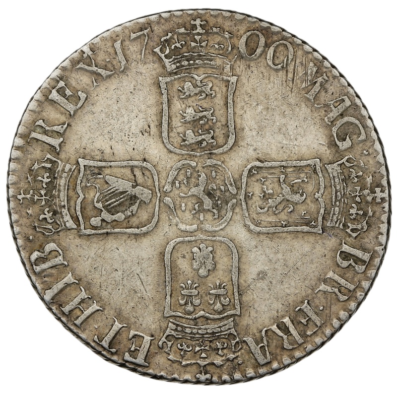 1700 Silver Shilling Coin William III