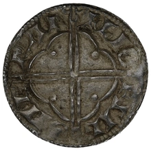 1016-1035 Cnut Silver Penny Hammered Quatrefoil Type Cambridge Leofsige