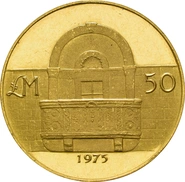 1975 Maltese Stone Balcony £50 Gold Proof Coin
