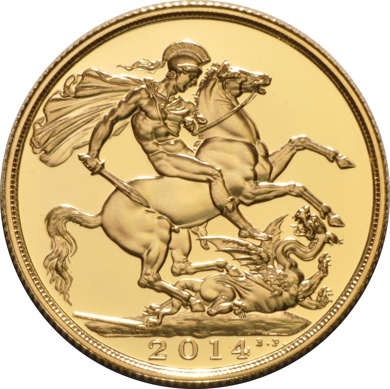 2014 £2 Coin Gold Double Sovereign Brilliant Uncirculated