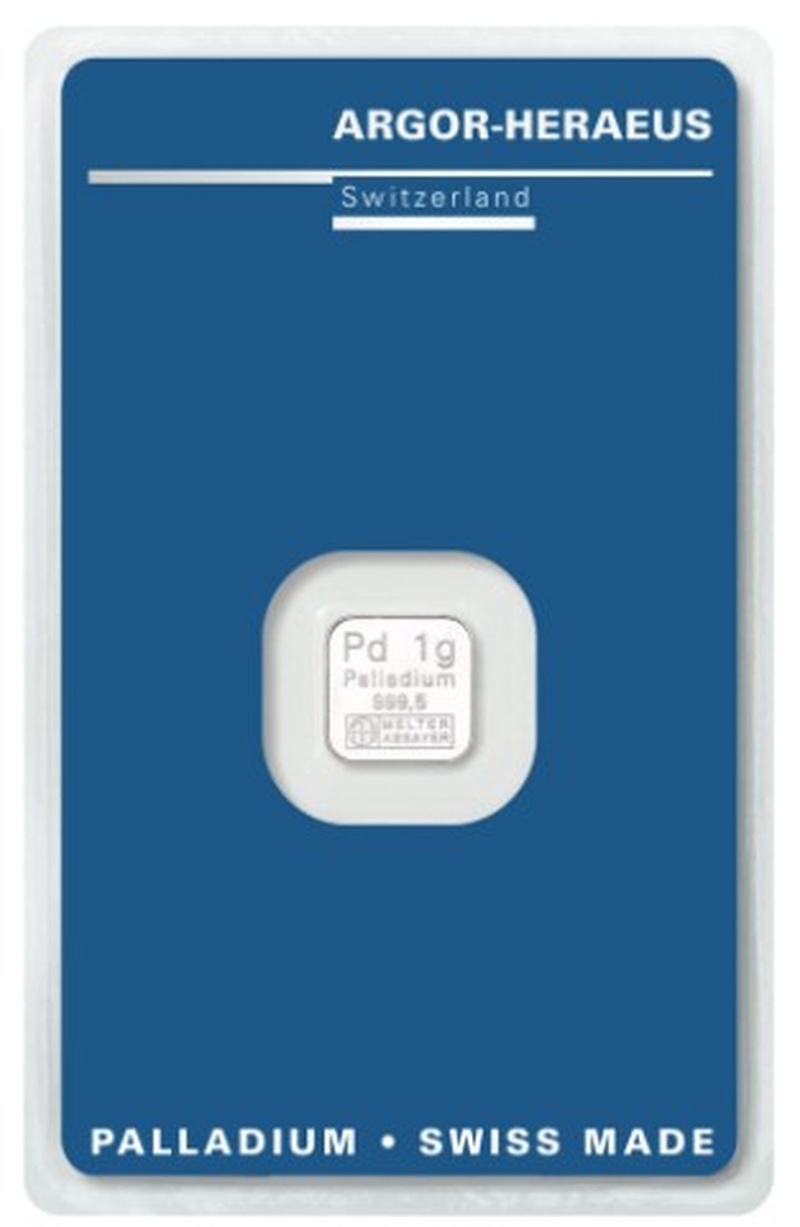 1g Palladium Bar Argor-Heraeus