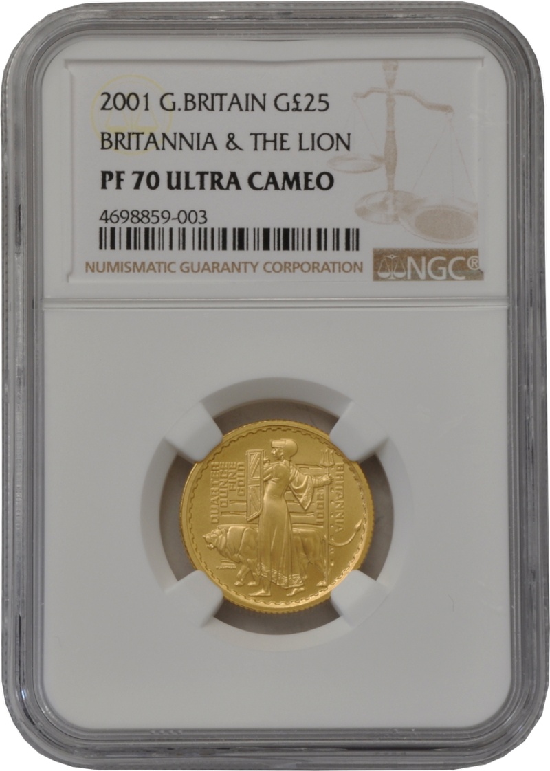 2001 Proof 1/4oz Gold Britannia Coin NGC PF70