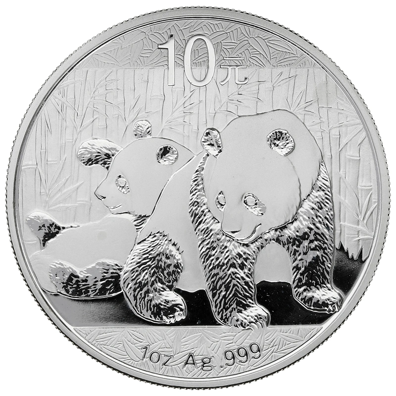 2010 1oz Chinese Panda Silver Coin