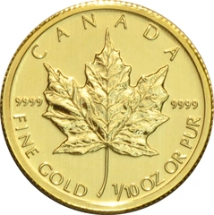 2010 1/10oz Canadian Maple Leaf Gold Coin