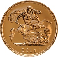 2011 Gold Half Sovereign Elizabeth II Fourth Head