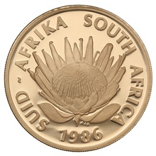 1986 Protea 1oz Proof Gold Coin