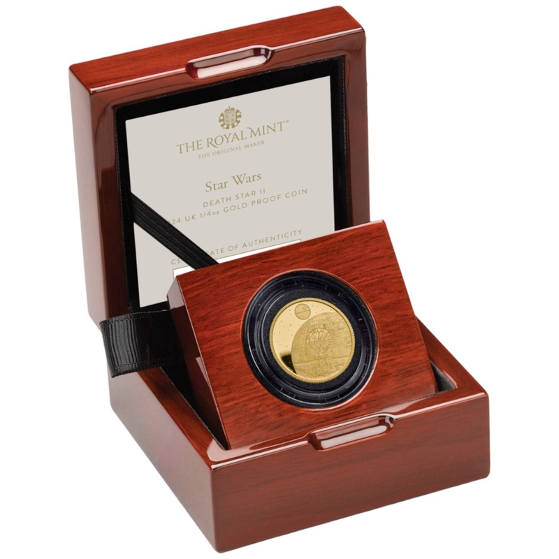 2024 1/4oz Star Wars Death Star Proof Gold Coin Boxed