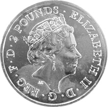 Second Hand 1oz Royal Mint Silver Coin CGT Free (£2)