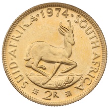 1974 R2 Gold Coin 2 Rand South Africa
