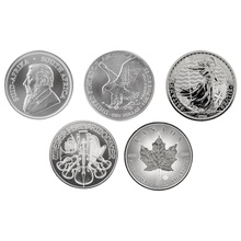 2024 1oz Silver Coin Set; Britannia, Maple, Philharmonic, Eagle, Krugerrand Gift Boxed
