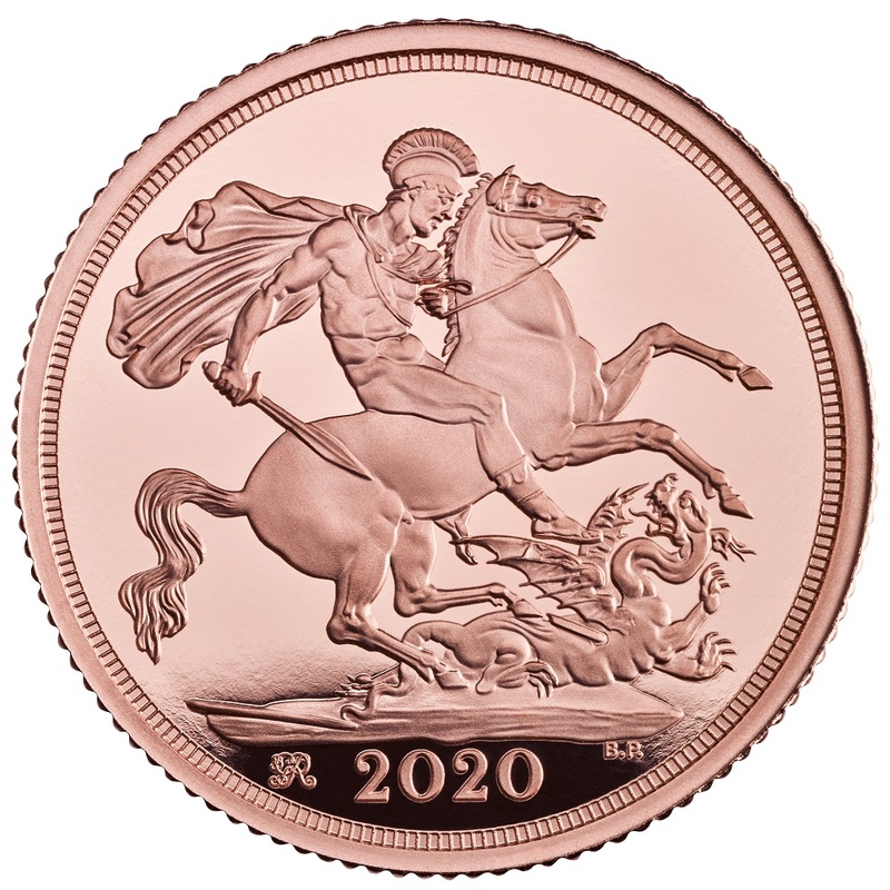 2020 Gold Sovereign Coin Elizabeth II Fifth Head Proof