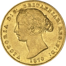 1870 Gold Sovereign - Victoria Sydney Branch Mint Type 2 NGC AU50