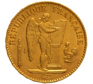 1878 French 20 Francs Gold Coin Guardian Angel A