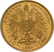 Austrian 10 Coronas Gold Coin Franz Joseph I