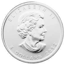 2012 Canadian Silver Maple Leaf Coin 1oz