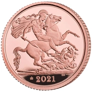 2021 Proof Gold Half Sovereign Elizabeth II Fifth Head