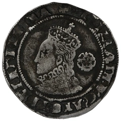 1575 Silver Sixpence Coin Queen Elizabeth I Hammered Eglantine