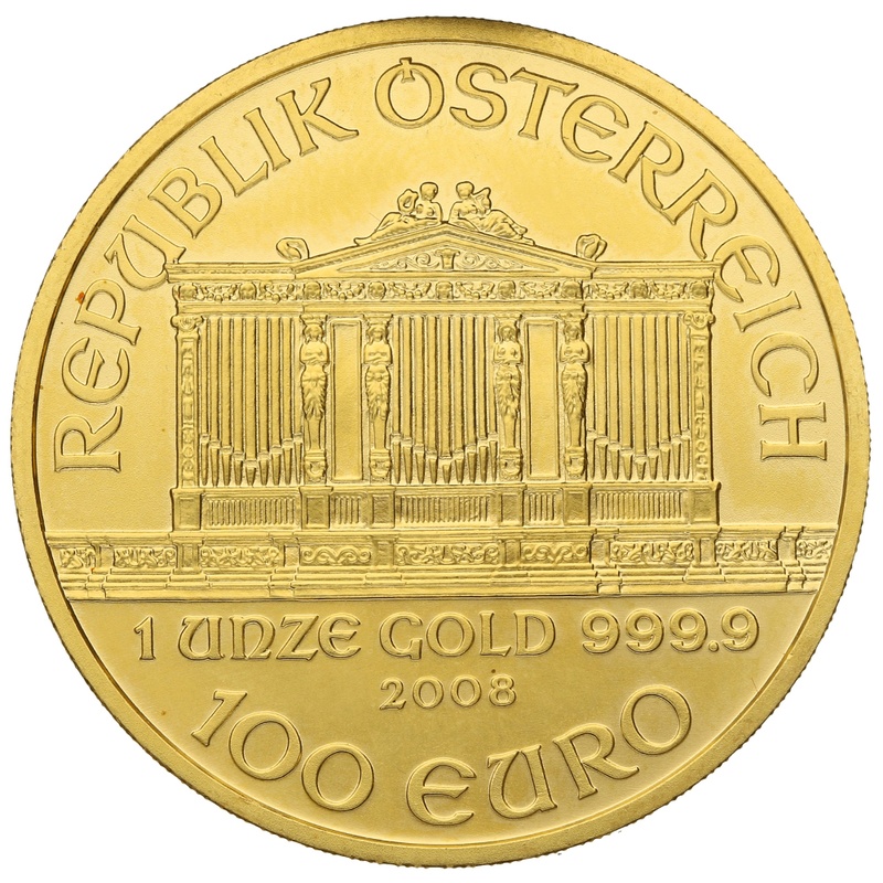 2008 Austrian Gold Philharmonic Coin 1oz