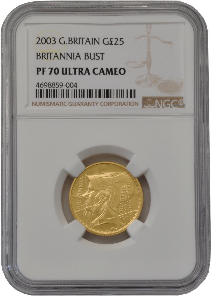 2003 Proof 1/4oz Gold Britannia Coin NGC PF70
