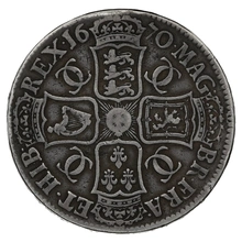 1670 Silver Crown Coin Charles II
