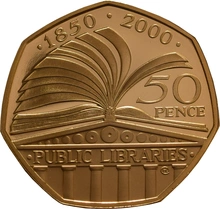 Proof Gold 50p Coin