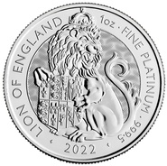 2022 Lion of England - Tudor Beasts 1oz Platinum Coin