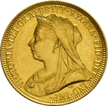 1894 Gold Sovereign Coin Queen Victoria Old Head Melbourne PCGS AU58