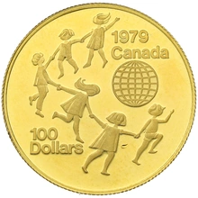 Canadian 1979 $100 1/2oz Proof Gold Coin International Year of the Child Boxed