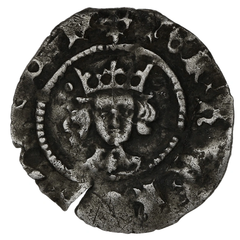1445-1454 Henry VI Silver Penny London. 1leaf-Pellet issue