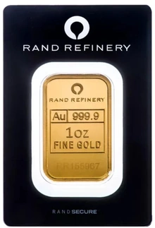 1oz Gold Bar Rand Refinery Minted