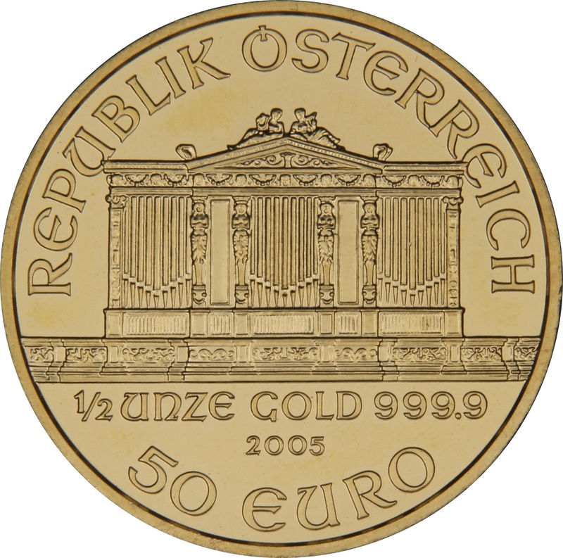 2005 1/2oz Austrian Gold Philharmonic Coin