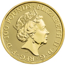 2020 White Lion of Mortimer, Queen's Beast - 1oz Gold Coin