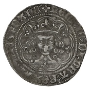 1422-1427 Silver Groat Fourpence Coin Henry VI Annulet Issue mm Pierced Cross