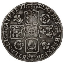 1732 Silver Sixpence Coin George II