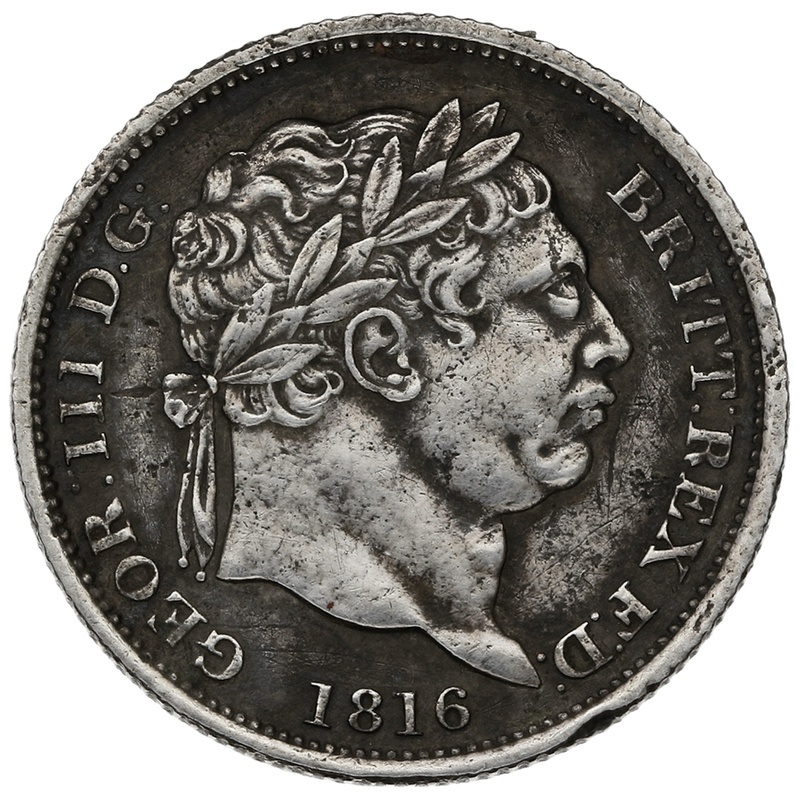 1816 George III  Silver Shilling