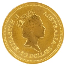 1987 1/2oz Australian Kangaroo Gold Nugget Coin