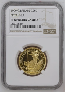 1999 Proof 1/2oz Gold Britannia Coin NGC PF69