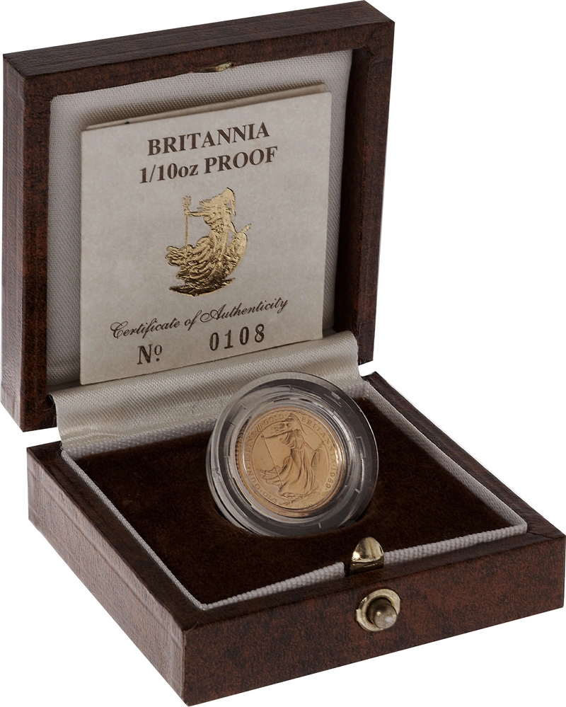 1989 Proof 1/10oz Gold Britannia Coin Boxed