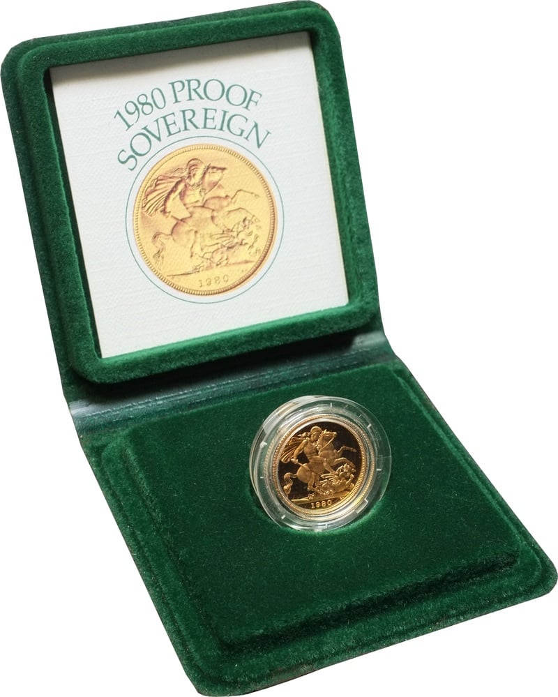 1980 Gold Proof Sovereign Boxed