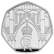 2023 50p Silver Coronation of King Charles III Proof Piedfort Coin Boxed