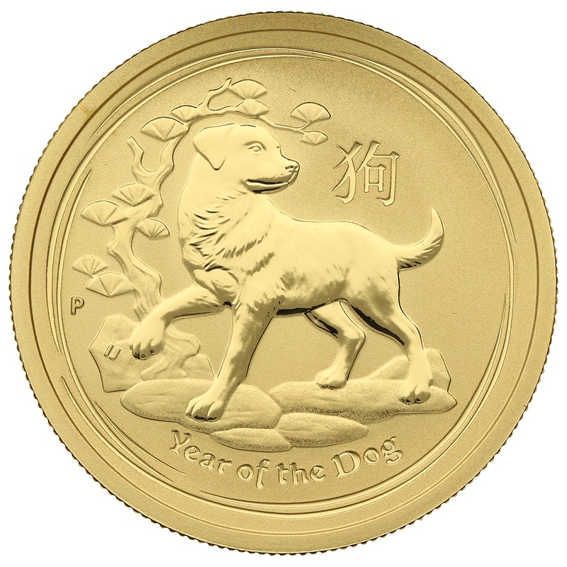 2018 Year of the Dog Gold Coin 1/2oz Perth Mint Australian Lunar Series