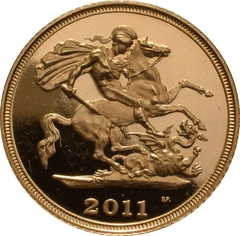 2011 Proof Gold Half Sovereign Elizabeth II Fourth Head