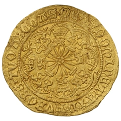 1467-1468 Gold Half Ryal Coin Edward IV mm Crown