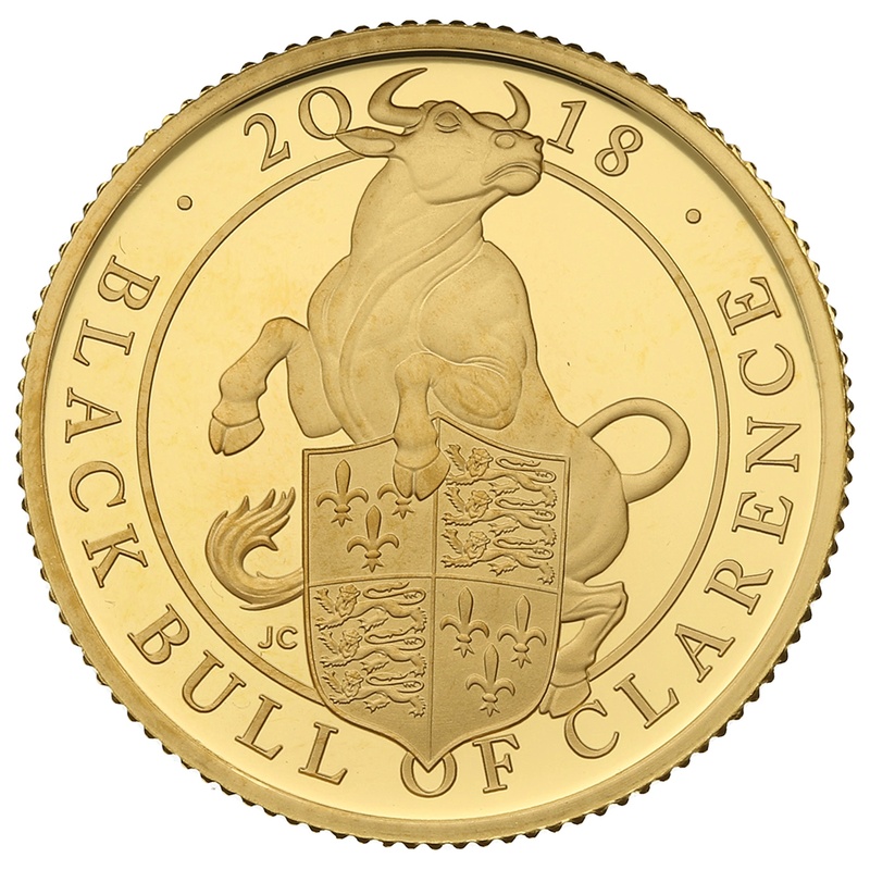 2018 1/4oz Proof Black Bull of Clarence Gold Coin Queen's Beasts