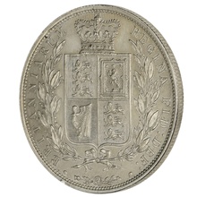 1881 Silver Half Crown Coin Queen Victoria
