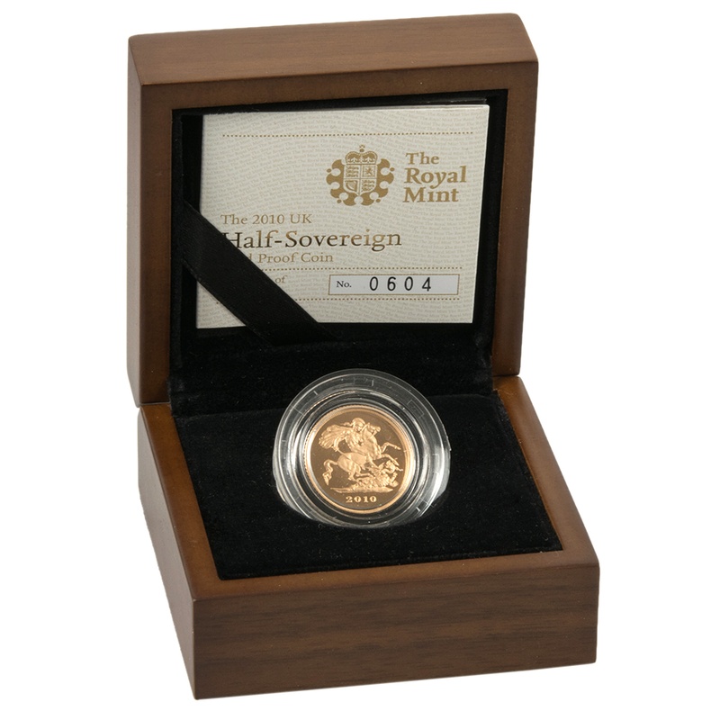 2010 Proof Gold Half Sovereign Boxed