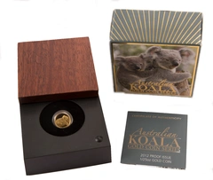 2012 Koala Twenty-Fifth Ounce Gold Proof Coin Boxed