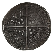 1422-1427 Silver Groat Fourpence Coin Henry VI Annulet Issue mm Pierced Cross