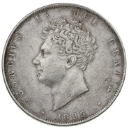 1825 Silver Half Crown Coin George IV